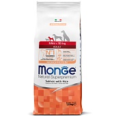 Monge Speciality Line Monoprotein сухой для взрослых собак мелких пород, Лосось/Рис 7,5кг фото, цены, купить