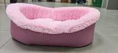Лежак овальный  №1 розовый мех фото, цены, купить