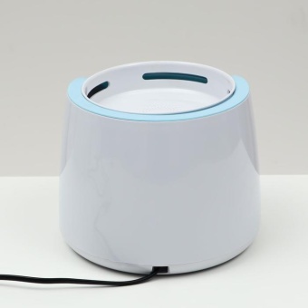 Фонтанчик для животных Carno, 2 л, с LED-стерилизатором,  бело-голубой фото, цены, купить
