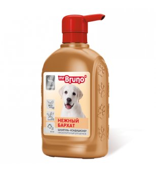 Mr.Bruno Шампунь-Кондиционер, гипоаллергенный "Нежный Бархат" для щенков 350мл  фото, цены, купить