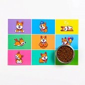 Коврик под миску "Пижон" 43*28 см "Веселый корги" фото, цены, купить