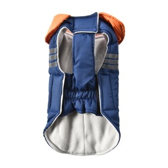 Куртка Pet-it Водонипроницаемая на флисе Синяя с оранжевым/Светоотраж.полосы фото, цены, купить