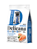 Delicana Лосось с рисом для собак мелких пород 1,5кг фото, цены, купить