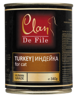 Clan De File консервы 340г кусочки индейки для кошек фото, цены, купить
