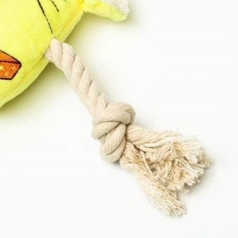 Игрушка Мягкая Веселая Мышка с канатом и пищалкой 20*13см фото, цены, купить