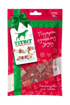 TiTBiT Кубики из лосося для собак (Новогодняя коллекция) 80г  фото, цены, купить