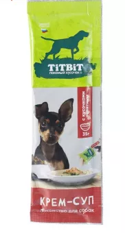 TiTBiT  Крем-суп с кусочками телятины для собак 35г фото, цены, купить