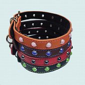 Ошейник 15 черный фетр, цветные камни (длина 47, обхват шеи 33-43см) Арт.О2016 фото, цены, купить