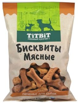 TiTBiT Бисквиты Мясные Печенья для собак 500г фото, цены, купить
