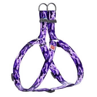 Шлея WAUDOG Nylon с рисунком "Фиолетовый камо" (ширина 25 мм, длина 60-90 см) фото, цены, купить
