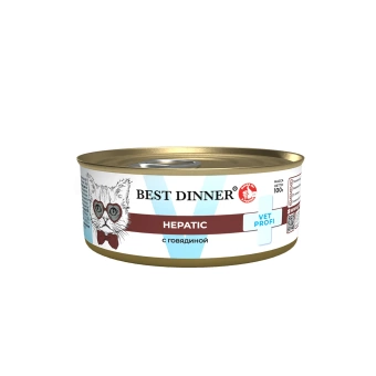 Best Dinner Vet Profi Hepatic консервы с говядиной для кошек 100г фото, цены, купить