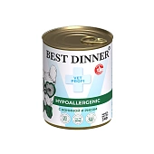 Best Dinner Exclusive Vet Profi Hypoallergenic консервы конина и рис при аллергии у собак 340г фото, цены, купить