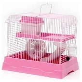 Клетка №1  30*23*25,7см прямоугольная для грызунов (розовая) фото, цены, купить