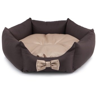 COMFY LOLA лежак шестигранный коричневый с бежевой подушкой 65см ъ фото, цены, купить