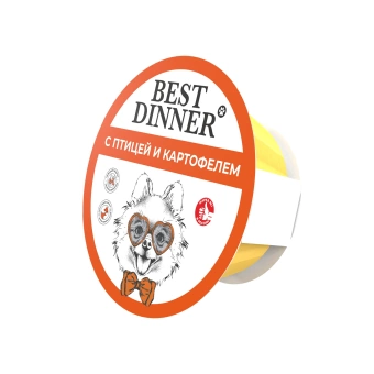 Best Dinner  Консервы с птицей и картофелем 0,1 кг для собак фото, цены, купить