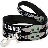 Поводок Звездные войны Малыш Йода PROTECT ATTACK SNACK черный 120см Buckle-Down фото, цены, купить
