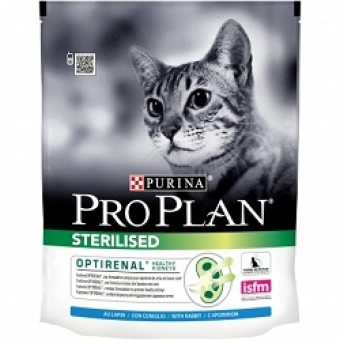 PRO PLAN  Sterilised для стерилизованных и кастрированных с кроликом 0,3+0,1 кг для кошек фото, цены, купить