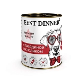 Best Dinner Premium Quality консервы с говядиной и кроликом 340г для собак фото, цены, купить