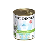 Best Dinner Exclusive Vet Profi Hypoallergenic с индейкой и уткой при аллергии у собак 340г фото, цены, купить