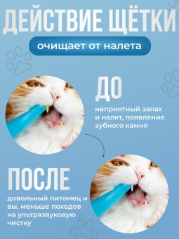 Щетка зубная анатомическая,силиконовая для собак средних и крупных пород фото, цены, купить