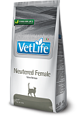 Farmina VetLife Neutered Female для стерилизованных, кастрированных кошек 2кг фото, цены, купить