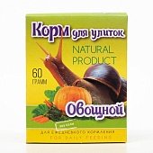 Корм для улиток Овощной 60г фото, цены, купить