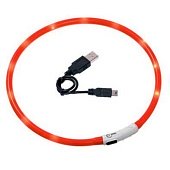 Ошейник светящийся "Каскад" с USB-зарядным устройством, оранжевый		 фото, цены, купить