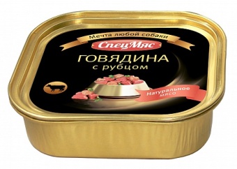 СпецМяс консервы 300г с говядиной,рубцом для собак фото, цены, купить
