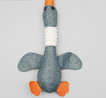 Игрушка текстильная "Утка" с пищалкой, 31 см, микс цветов фото, цены, купить