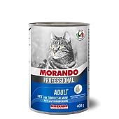 MORANDO PROFESSIONAL  с тунцом и лососем  паштет консервы для кошек 400г