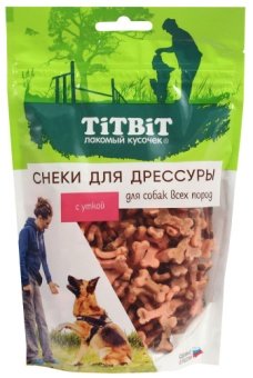 TiTBiT Снеки для дрессуры с уткой д/всех пород 100 г фото, цены, купить