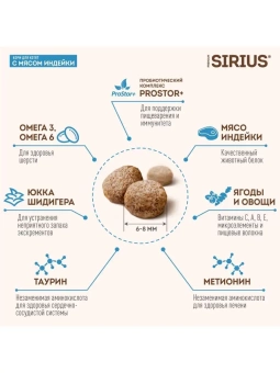 SIRIUS корм для котят всех пород, индейка 400г фото, цены, купить