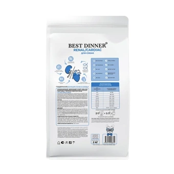 Best Dinner Vet Profi Renal/Cardiac при болезнях почек и сердца для всех пород собак 12кг фото, цены, купить