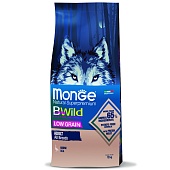 Monge BWild LOW GRAIN сухой для взрослых собак, из мяса гуся 12 кг фото, цены, купить