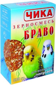 Корм ЧИКА БРАВО для волнистых попугаев 500г  фото, цены, купить