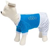 Спортивный костюм из велюра для собак OSSO бирюза