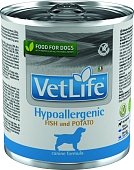 Farmina VetLife Hypoallergenic Консервы паштет 300г с рыбой, картофелем при аллергии у собак фото, цены, купить