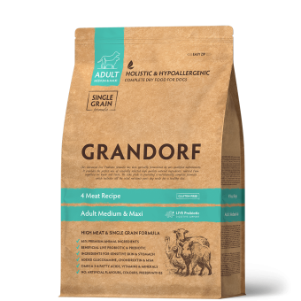 GRANDORF PROBIOTIC MEDIUM&MAXI 4вида мяса с пробиотиками для собак средних и крупных пород 3кг фото, цены, купить