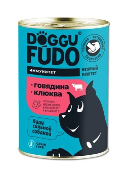 Doggufūdo консервы для собак говядина с клюквой паштет 400г фото, цены, купить