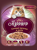 МуррШер консервы для кошек сочные кусочки в желе с говядиной 850г фото, цены, купить