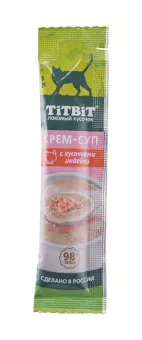 TiTBiT кош Крем-суп с кусочками индейки 16шт по 10г фото, цены, купить