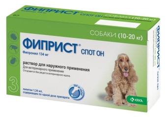 ФИПРИСТ спот он для собак 10-20кг (3 пипетки)  фото, цены, купить