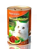 Ночной Охотник консервы паштет Мясное Ассорти 415г для кошек фото, цены, купить