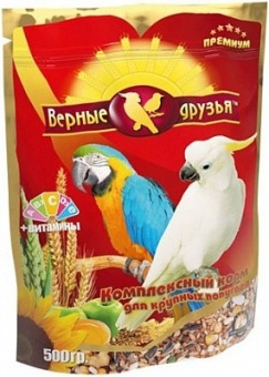 Верные Друзья Премиум 500г корм для крупных попугаев фото, цены, купить