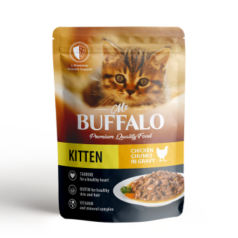 Mr.Buffalo пауч для котят в соусе Нежный Цыплёнок 85г фото, цены, купить