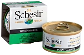 SCHESIR консервы 85г кусочки тунца с морскими водорослями для кошек фото, цены, купить