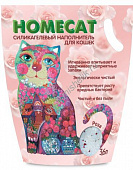 HOMECAT наполнитель силикагель 3,8л с ароматом розы 