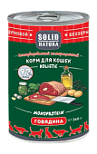 Solid Natura Holistic консервы для кошек с говядиной 340г