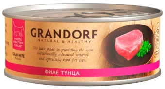 GRANDORF Консервы 70г с филе тунца для кошек фото, цены, купить
