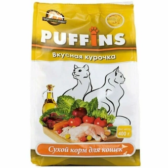 Puffins "Вкусная курочка" для кошек 400г фото, цены, купить